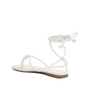 Poppy Flat Sandal(5,White)