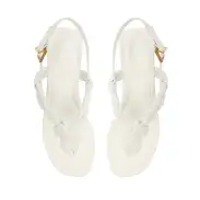 Sage Flat Sandal(5,White)