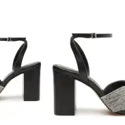 Hattie Block Sandal(5,Black)