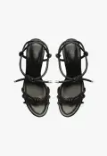 Kate High Block Leather Sandal(5,Black)