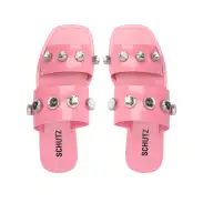 Lizzie Crystal PVC Sandal(6,Club Rose)