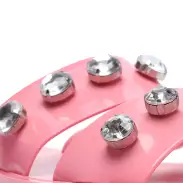Lizzie Crystal PVC Sandal(6,Club Rose)