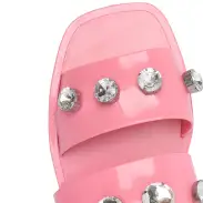 Lizzie Crystal PVC Sandal(6,Club Rose)