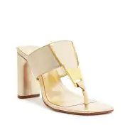 Salma Metallic Leather Sandal(5,Gold)