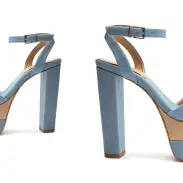 Kaila Platform Fabric Sandal(5,Blue)