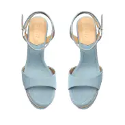 Kaila Platform Fabric Sandal(5,Blue)