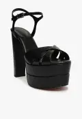 Keefa High Nappa Leather Sandal(5,Black)