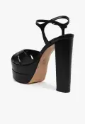 Keefa High Nappa Leather Sandal(5,Black)