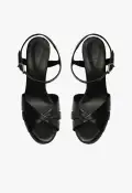 Keefa High Nappa Leather Sandal(5,Black)