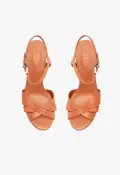 Keefa High Nappa Leather Sandal(5,Caramel)