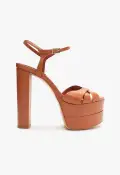 Keefa High Nappa Leather Sandal(5,Caramel)