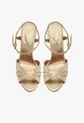 Keefa High Metallic Leather Sandal(5,Gold)