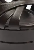 Keefa High Leather Sandal(5,Brown)