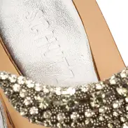Shantie Metallic Leather Sandal(5,Silver)