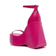 Mazda Nappa Leather Sandal(5,Very Pink)