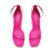 Mazda Nappa Leather Sandal(5,Very Pink)