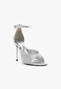 Louise Satin Sandal(5,Silver)