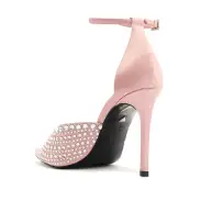 Louise Satin Sandal(5,Misty Rose)