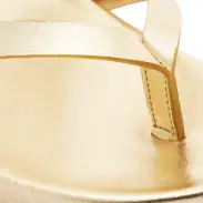 Rania Sporty Metallic Leather Sandal(5,Gold)