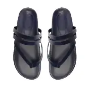 Rania Sporty Leather Sandal(5,Blue)