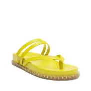 Rania Sporty Leather Sandal(5,Yellow)