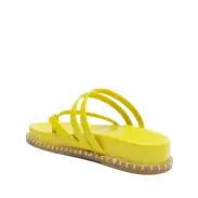Rania Sporty Leather Sandal(5,Yellow)