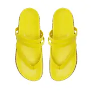 Rania Sporty Leather Sandal(5,Yellow)