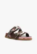 Harper Sporty Leather Sandal(5,Pink)