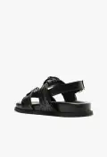 Kareena Knot Sporty Sandal(5,Black)