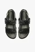 Kareena Knot Sporty Sandal(5,Black)