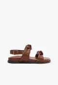 Kareena Knot Sporty Sandal(5,Brown)