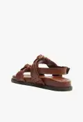 Kareena Knot Sporty Sandal(5,Brown)
