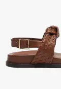 Kareena Knot Sporty Sandal(5,Brown)