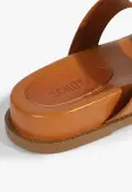 Olga Sporty Leather Sandal(5,Brown)