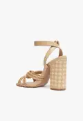 Kareena Woven Leather Sandal(5,Light Beige)