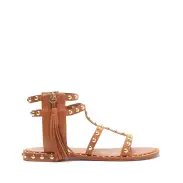 Kanya Leather Sandal(5,New Wood)