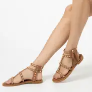 Kanya Leather Sandal(5,New Wood)
