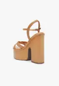 Karima Cutout Atanado Leather Sandal(5,Honey Peach)