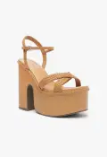 Karima Cutout Atanado Leather Sandal(5,Honey Peach)