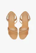 Karima Cutout Atanado Leather Sandal(5,Honey Peach)