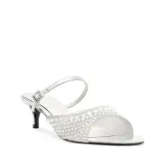 Louise Low Satin Sandal(5,Silver)