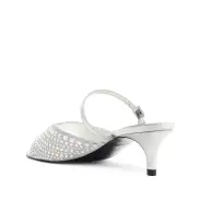 Louise Low Satin Sandal(5,Silver)