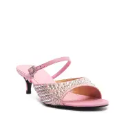 Louise Low Satin Sandal(5,Misty Rose)