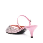 Louise Low Satin Sandal(5,Misty Rose)