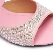 Louise Low Satin Sandal(5,Misty Rose)