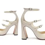 Roman Leather Sandal(5,Pearl)