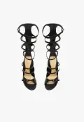 Roman Up Leather Sandal(5,Black)