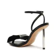 Mila Nappa Leather Sandal(5,Black)