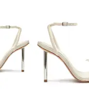 Mila Nappa Leather Sandal(5,Pearl)