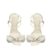 Mila Nappa Leather Sandal(5,Pearl)